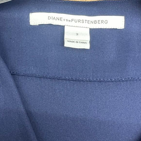 Diane Von Furstenberg Silk Dress Women's Size 2 XS Koemi Casual Chic Dropwaist - Picture 4 of 6